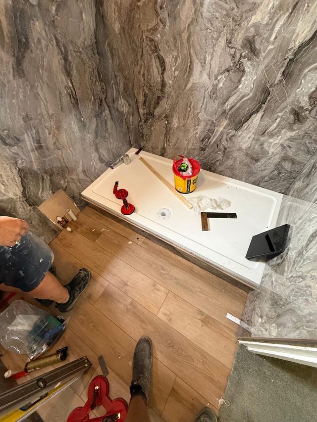 Bathroom shower conversion by Matt Tailby in North Somerset