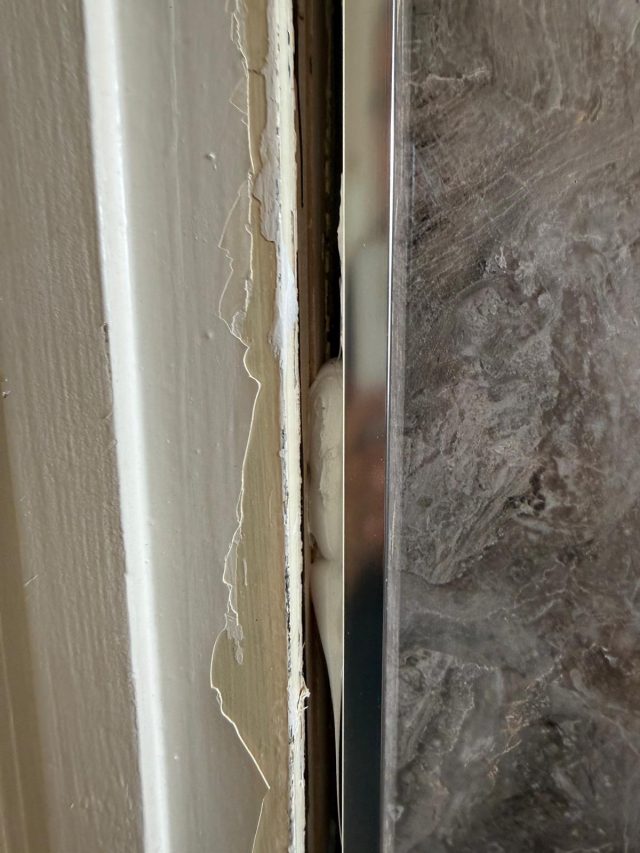Walk-in shower screen installation during Pill bathroom makeover