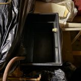 Old heating tank removed before replacement by Teddy Tails Plumbing in Worle